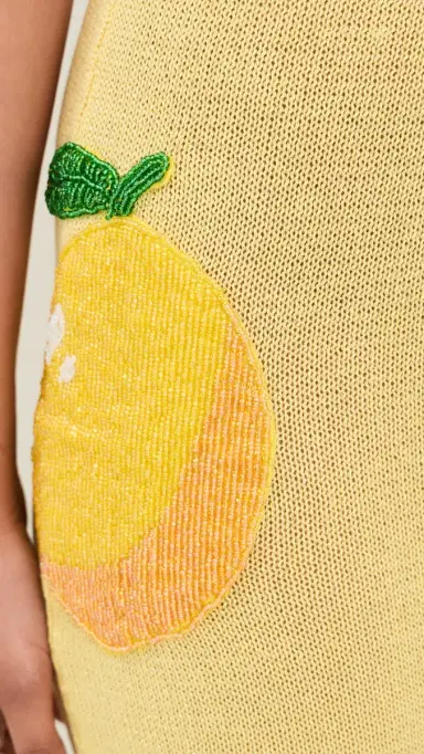 Leslie Amon Citron Knit Tank Coverup Dress Lemon S | Thumbnail 6