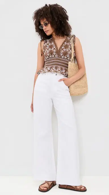 RAILS Rizzo Top Cocoa Daisy Embroidery | Thumbnail 5