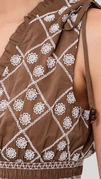 RAILS Rizzo Top Cocoa Daisy Embroidery | Thumbnail 6