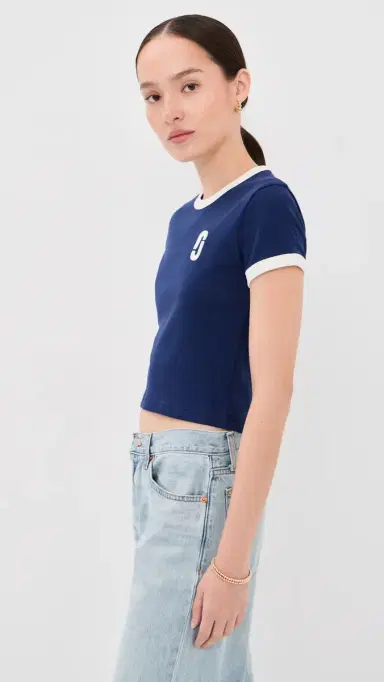 Marc Jacobs Pop J arc Ringer Baby Tee Navy ulti | Thumbnail 5 Marc Jacobs Pop J arc Ringer Baby Tee Navy ulti | Thumbnail 5
