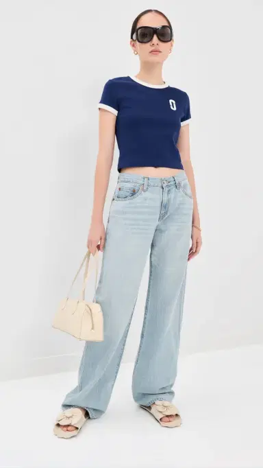 Marc Jacobs Pop J arc Ringer Baby Tee Navy ulti | Thumbnail 6 Marc Jacobs Pop J arc Ringer Baby Tee Navy ulti | Thumbnail 6