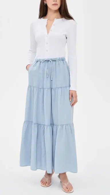 Splendid Melanie Indigo Skirt Bleached Indigo | Thumbnail 5 Splendid Melanie Indigo Skirt Bleached Indigo | Thumbnail 5