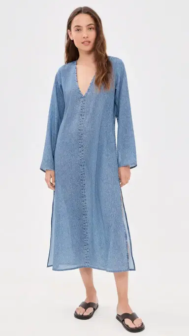rag & bone Miramar Crinkle Coverup Dress minet M | Thumbnail 2 rag & bone Miramar Crinkle Coverup Dress minet M | Thumbnail 2