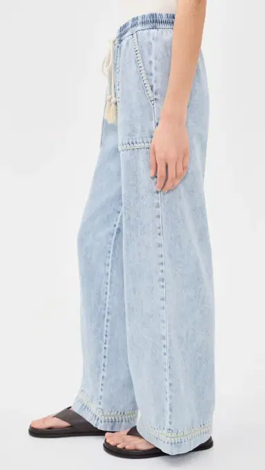 RAILS Campo Pants Bleached Indigo Blanket Stitch L | Thumbnail 4 RAILS Campo Pants Bleached Indigo Blanket Stitch L | Thumbnail 4
