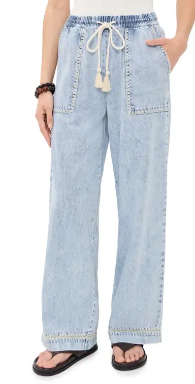 RAILS Campo Pants Bleached Indigo Blanket Stitch L | Thumbnail 1 RAILS Campo Pants Bleached Indigo Blanket Stitch L | Thumbnail 1