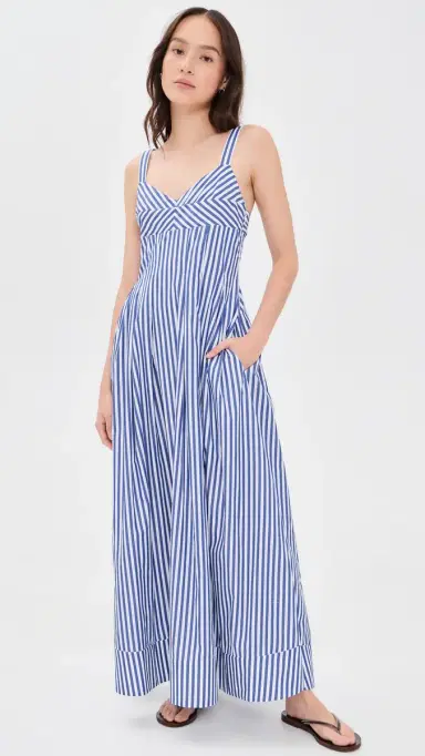 La Ligne Madeline Dress Cobalt/White | Thumbnail 2