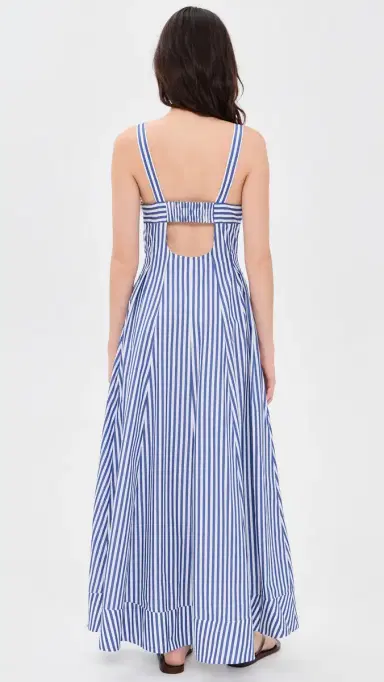 La Ligne Madeline Dress Cobalt/White | Thumbnail 3