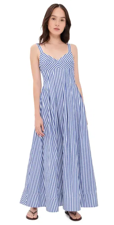 La Ligne Madeline Dress Cobalt/White | Thumbnail 1
