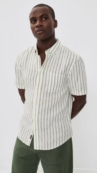 Faherty Breeze Shirt Moonlight Stripe | Thumbnail 2 Faherty Breeze Shirt Moonlight Stripe | Thumbnail 2