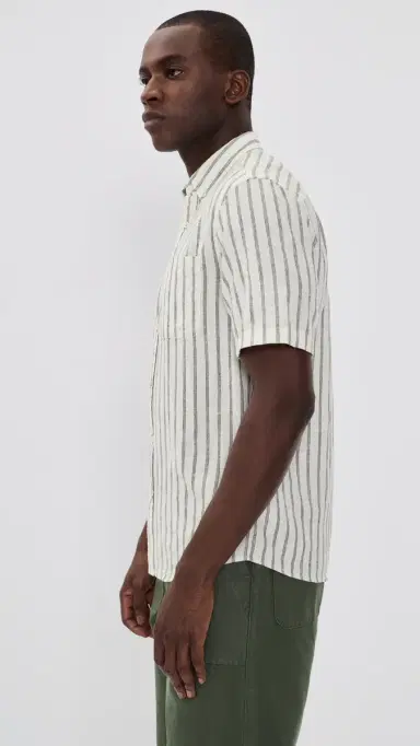 Faherty Breeze Shirt Moonlight Stripe | Thumbnail 4 Faherty Breeze Shirt Moonlight Stripe | Thumbnail 4
