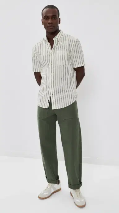 Faherty Breeze Shirt Moonlight Stripe | Thumbnail 5 Faherty Breeze Shirt Moonlight Stripe | Thumbnail 5