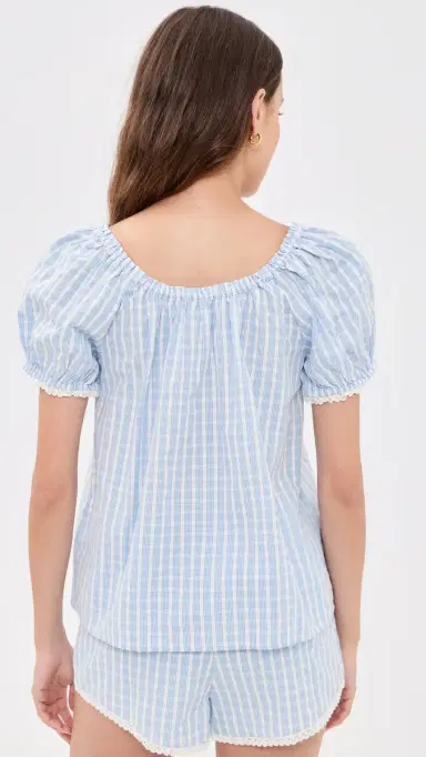 FAITHFULL Lonny Top Paloma Check/Light Blue White | Thumbnail 3 FAITHFULL Lonny Top Paloma Check/Light Blue White | Thumbnail 3