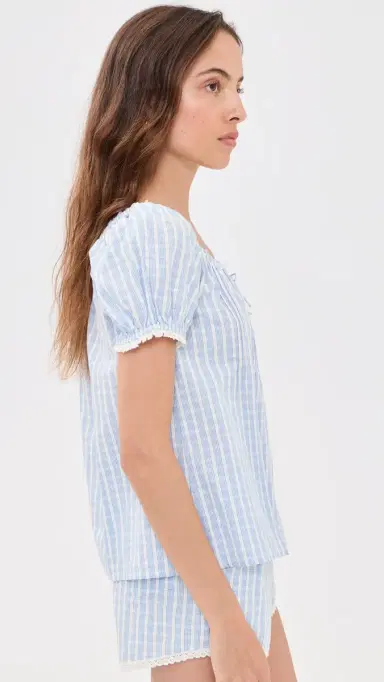 FAITHFULL Lonny Top Paloma Check/Light Blue White | Thumbnail 4 FAITHFULL Lonny Top Paloma Check/Light Blue White | Thumbnail 4