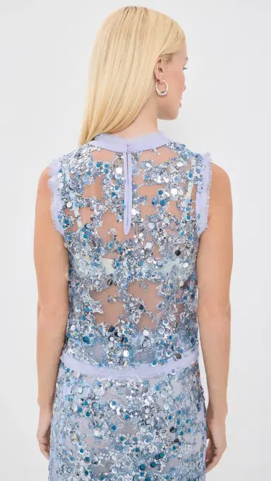 BAUM UND PFERDGARTEN Manira Sequin Blouse Kentucky Blue | Thumbnail 3