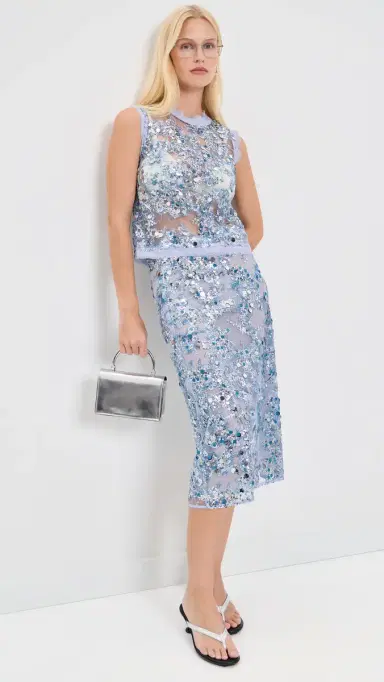 BAUM UND PFERDGARTEN Manira Sequin Blouse Kentucky Blue | Thumbnail 5