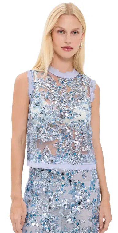 BAUM UND PFERDGARTEN Manira Sequin Blouse Kentucky Blue | Thumbnail 1