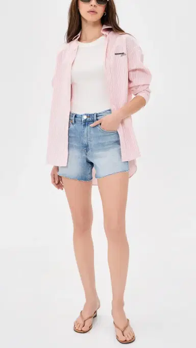 BLANKNYC Deep Dive Denim Shorts Med Indigo | Thumbnail 5