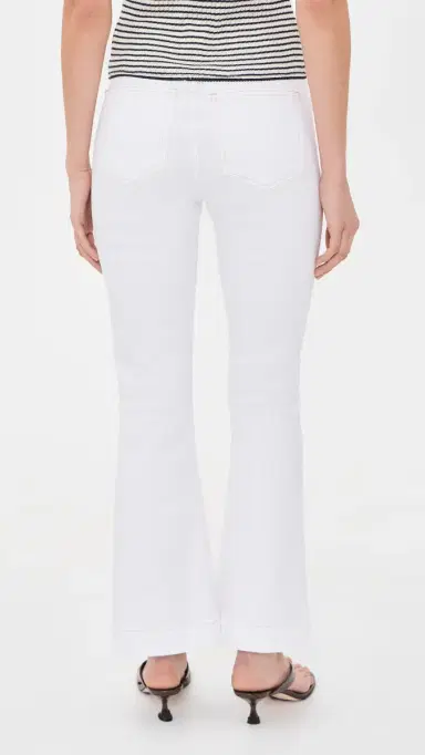 Veronica Beard Jean Carson Ankle Flare Jeans White | Thumbnail 3 Veronica Beard Jean Carson Ankle Flare Jeans White | Thumbnail 3