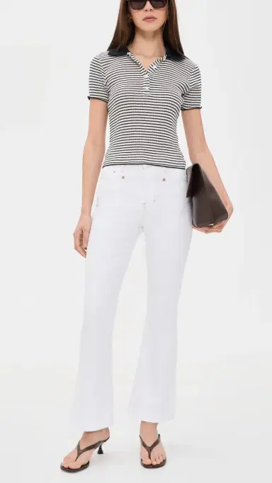 Veronica Beard Jean Carson Ankle Flare Jeans White | Thumbnail 5 Veronica Beard Jean Carson Ankle Flare Jeans White | Thumbnail 5