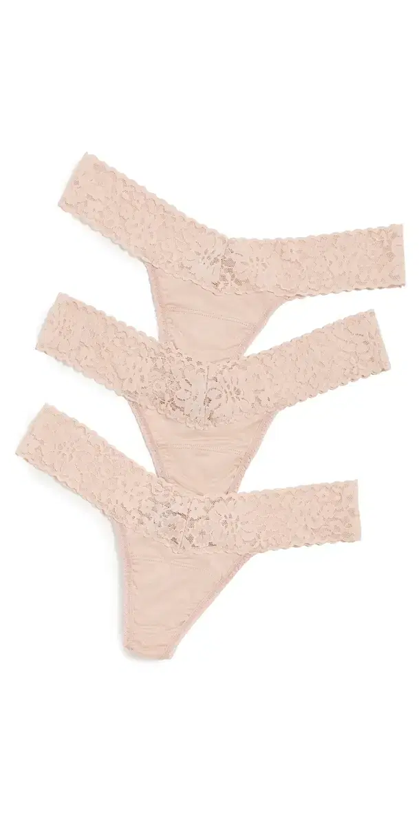 DreamEase Low Rise Thong 3 Pack Chai One Size