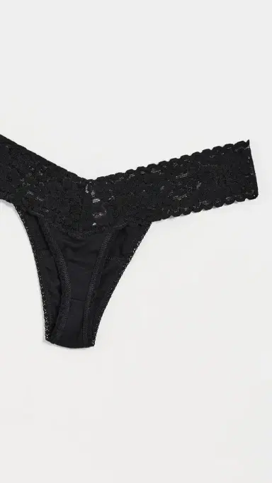 Hanky Panky DreamEase Low Rise Thong 3 Pack Black One Size | Thumbnail 5