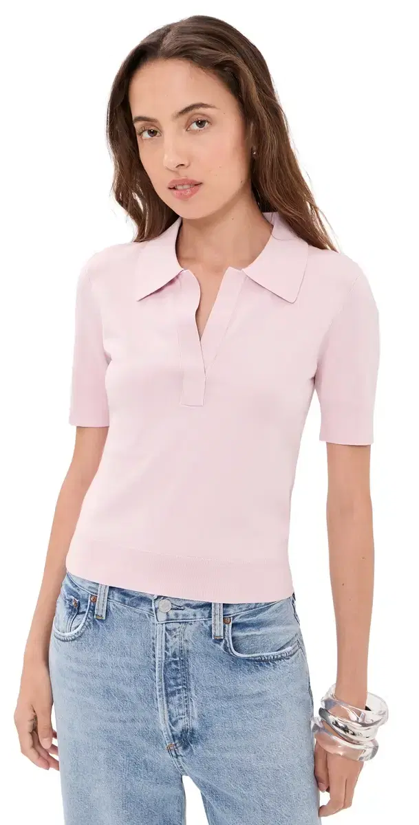 AKNVAS Emma Polo Top Pink