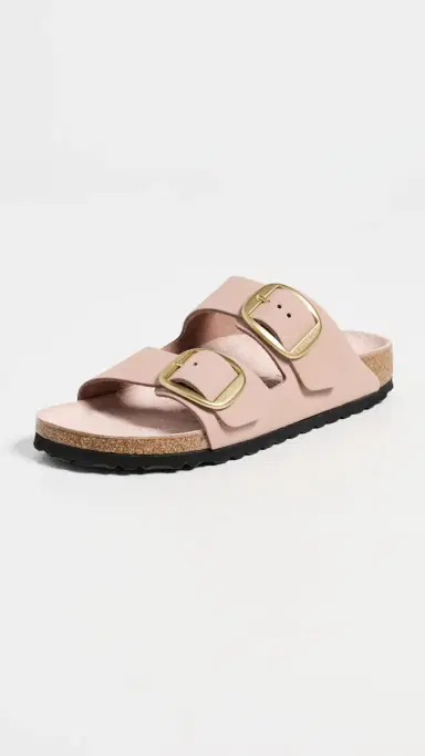 Birkenstock Arizona Big Buckle Printed Footbed Sandals Soft Pink | Thumbnail 2