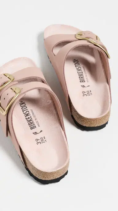 Birkenstock Arizona Big Buckle Printed Footbed Sandals Soft Pink | Thumbnail 4