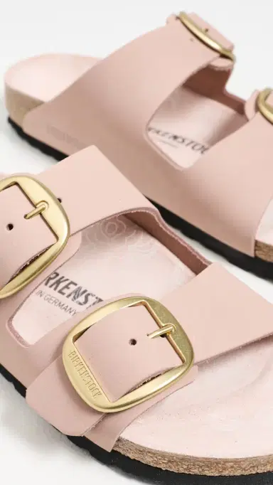 Birkenstock Arizona Big Buckle Printed Footbed Sandals Soft Pink | Thumbnail 6