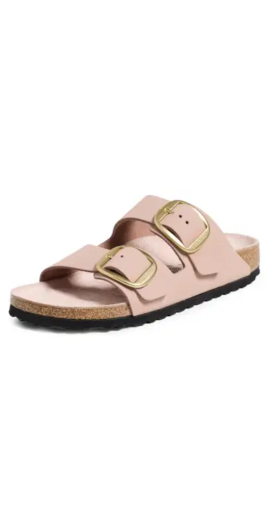 Birkenstock Arizona Big Buckle Printed Footbed Sandals Soft Pink | Thumbnail 1