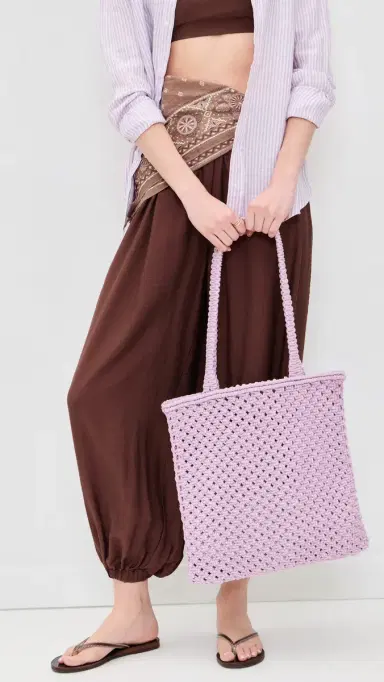Faherty Sunwashed Macrame Shopper Tote | Thumbnail 3
