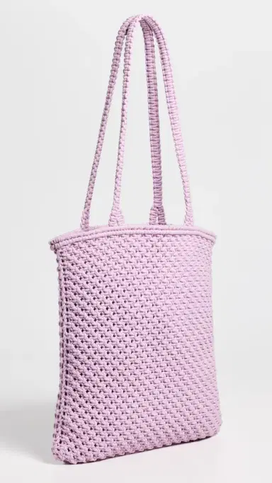 Faherty Sunwashed Macrame Shopper Tote | Thumbnail 4