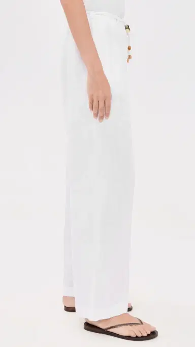 Little Lies Beaded Belt Pants White | Thumbnail 4