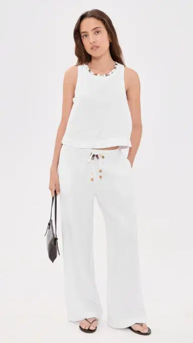 Little Lies Beaded Belt Pants White | Thumbnail 5