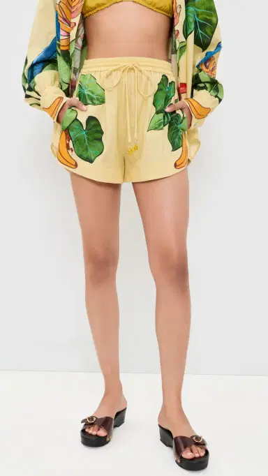 FARM Rio Yellow Banana Grapes Drawstring Shorts Banana Grapes Yellow | Thumbnail 2