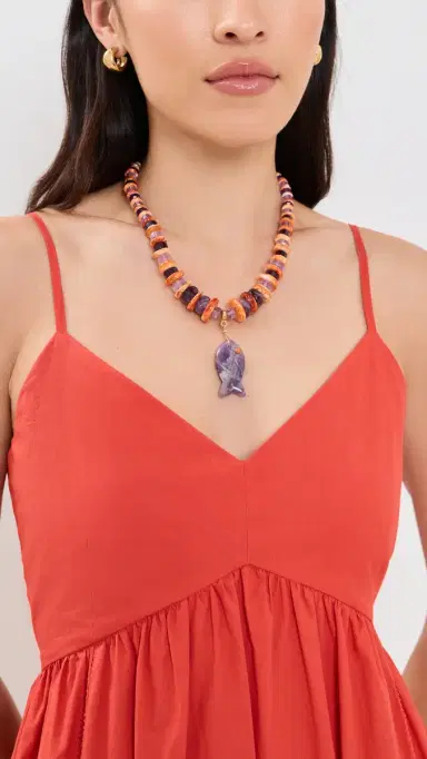 Brinker + Eliza Coastal Muse Necklace Amethyst/Shell | Thumbnail 3 Brinker + Eliza Coastal Muse Necklace Amethyst/Shell | Thumbnail 3