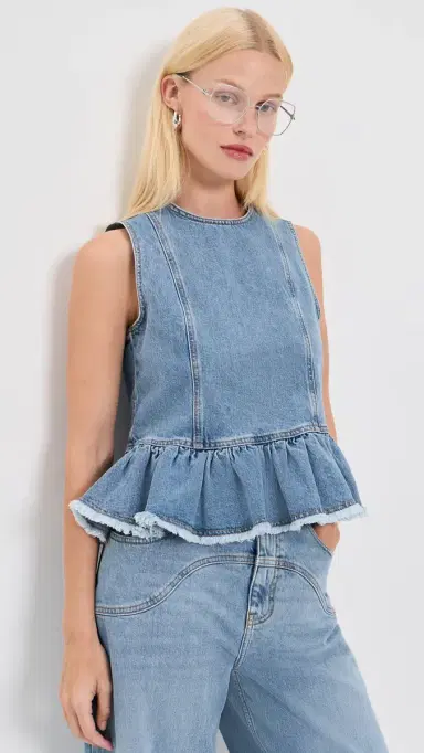 Baum und Pferdgarten Madinel Denim Top Forever Blue Denim 38 | Thumbnail 2