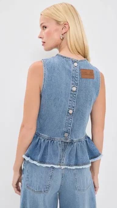 Baum und Pferdgarten Madinel Denim Top Forever Blue Denim 38 | Thumbnail 3