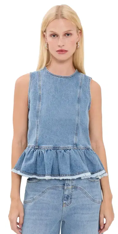Baum und Pferdgarten Madinel Denim Top Forever Blue Denim 38 | Thumbnail 1