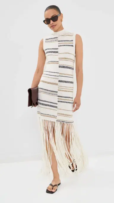 TWP Fringe Sleeveless Dress ulti | Thumbnail 2 TWP Fringe Sleeveless Dress ulti | Thumbnail 2