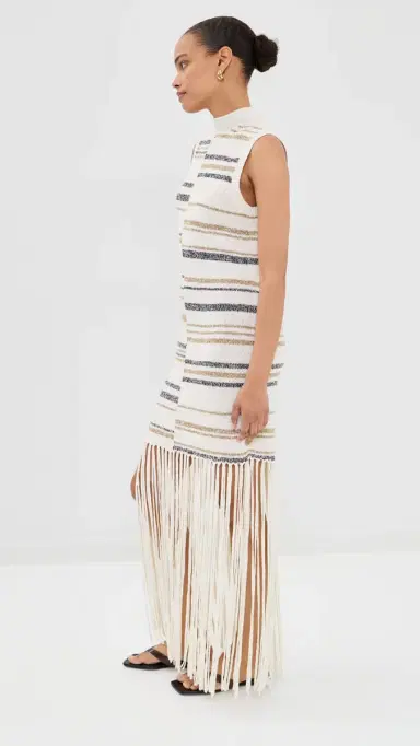 TWP Fringe Sleeveless Dress ulti | Thumbnail 4 TWP Fringe Sleeveless Dress ulti | Thumbnail 4