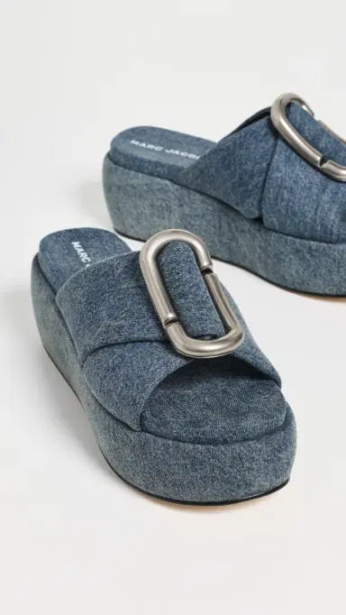 Marc Jacobs The Platform Sandals Medium Wash Indigo | Thumbnail 5