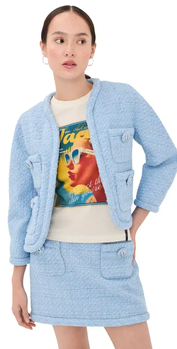 Marc Jacobs Tweed Jacket Blue ist