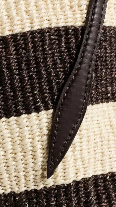 Liffner Large Sprout Basket Tote Dark Brown/Cream Stripe One Size | Thumbnail 5 Liffner Large Sprout Basket Tote Dark Brown/Cream Stripe One Size | Thumbnail 5