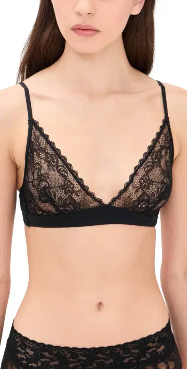 Stripe & Stare Eco ace Non Pad Triangle Bra Black | Thumbnail 1