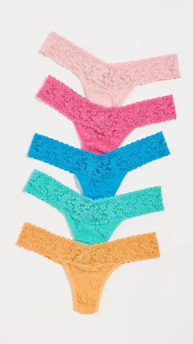Hanky Panky Signature Lace Low Rise Thong 5 Pack Rngs One Size | Thumbnail 2