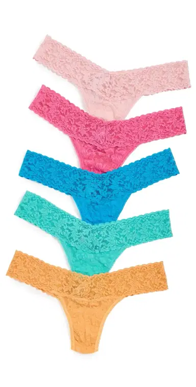 Hanky Panky Signature Lace Low Rise Thong 5 Pack Rngs One Size | Thumbnail 1