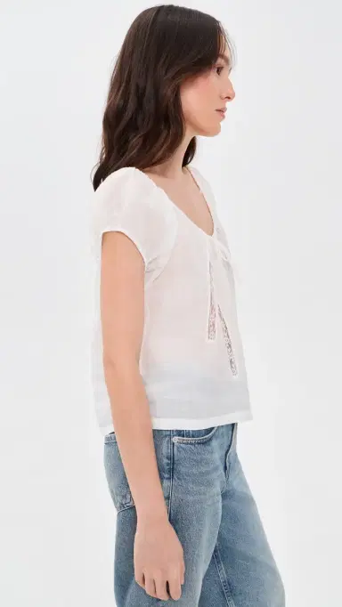 Citizens of Humanity Tatev Blouse White | Thumbnail 4 Citizens of Humanity Tatev Blouse White | Thumbnail 4