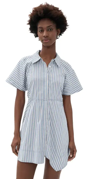 A.L.C. A. L.C. Julie Dress White/Steel Blue 8 | Thumbnail 1