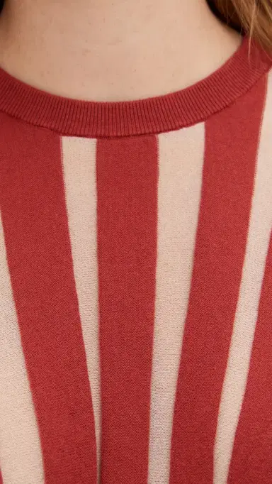 Zimmermann Rebellion Drawn Sweater Red/Cream Stripe | Thumbnail 6